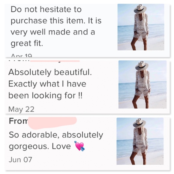 Crochet Beach Cover Up Deep V Neck Dress - Picture 15 of 16